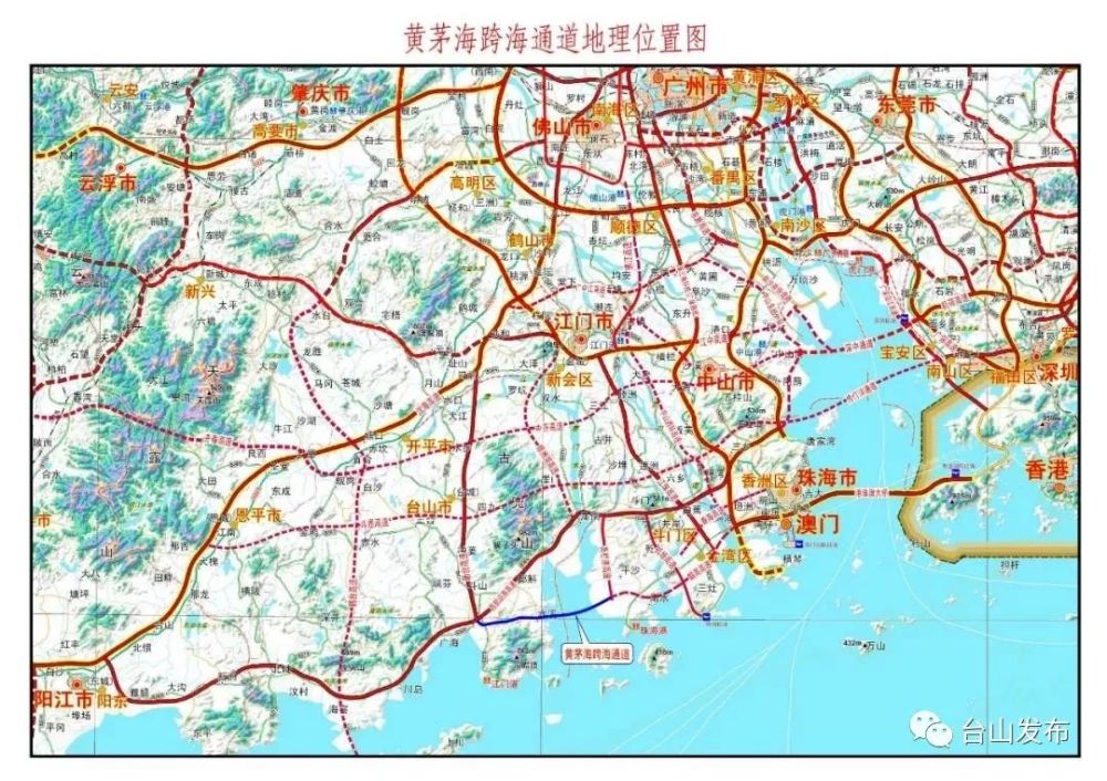 斗山镇,黄茅,台山市,珠海,高栏港区,高速公路