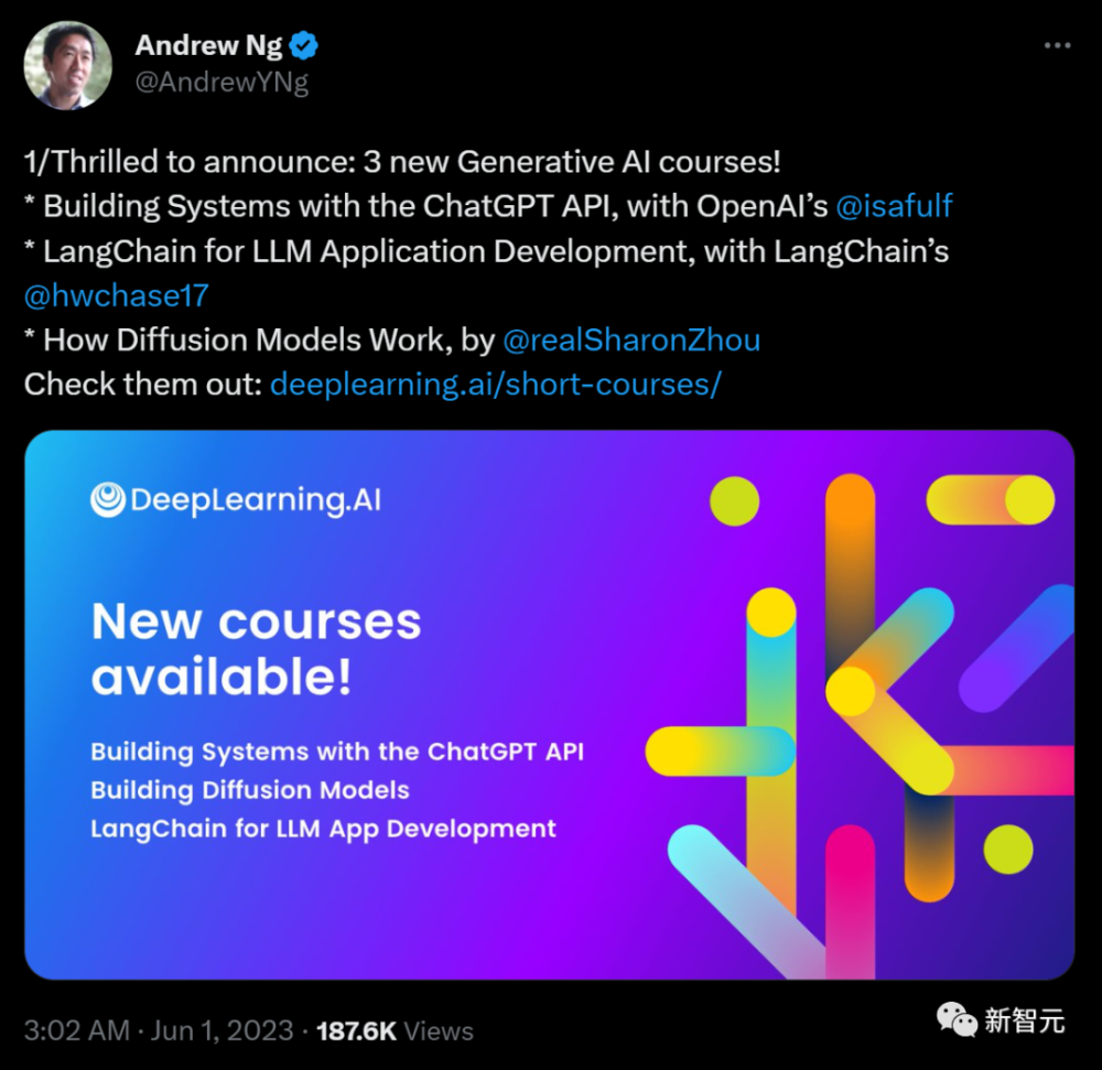 限时免费 吴恩达新课三连发,手把手教你用chatgpt api构建应用