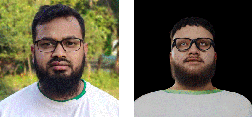 给定一张照片生成虚拟形象不仅能一句话改变形象,如"留卷发和大胡子