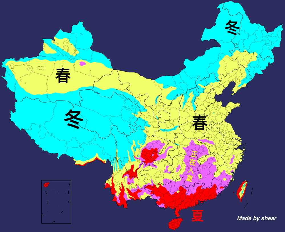 目前我国春夏换季进程正在加速,截止4月17日,夏天正狂飙突进,正在入夏