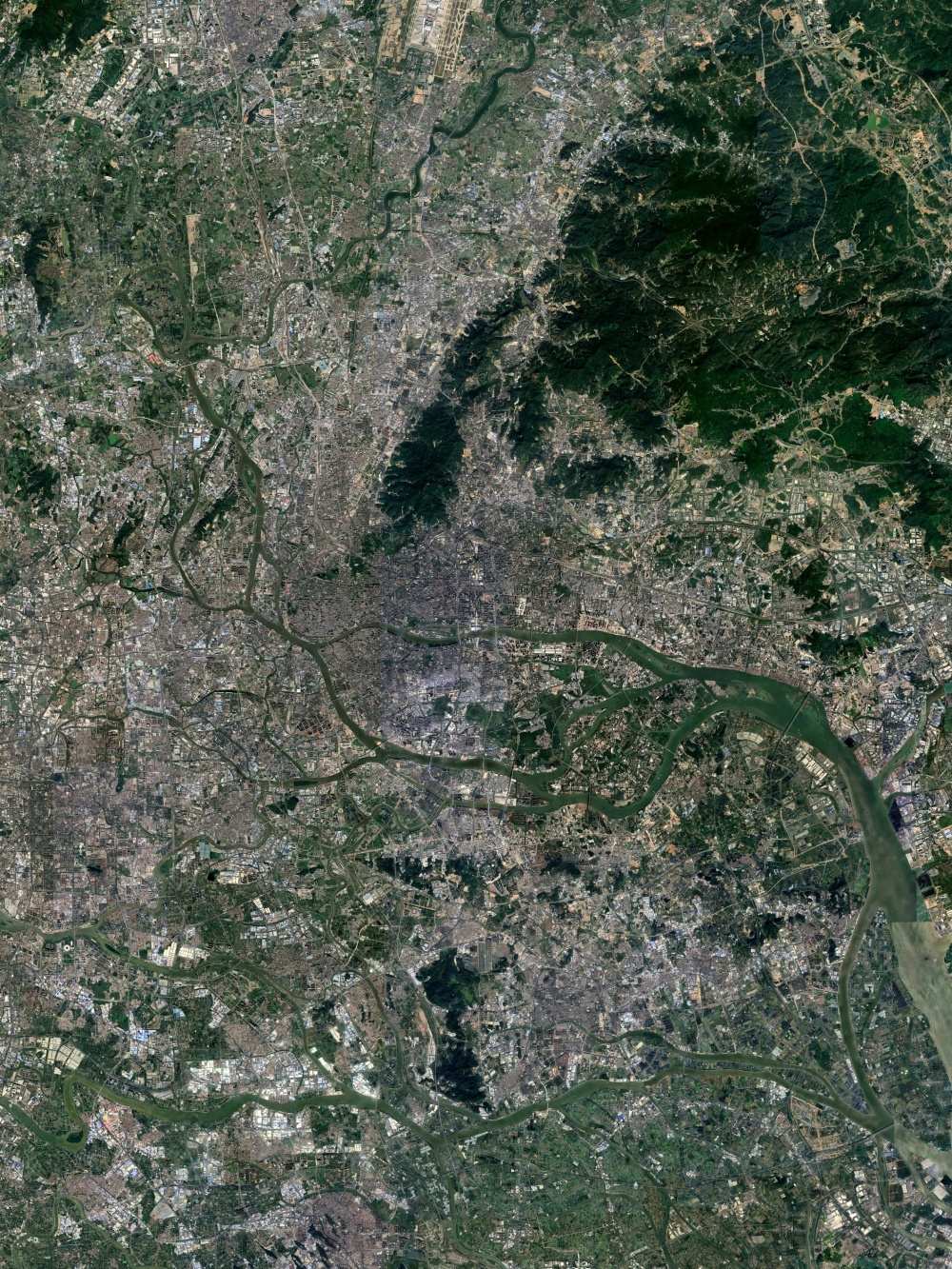 广州卫星图 中国人类发展指数第一