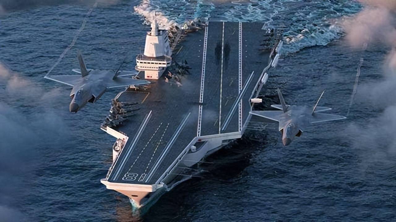 福建艦首次穿航台海，島上偵察機拍下現場照片 - 