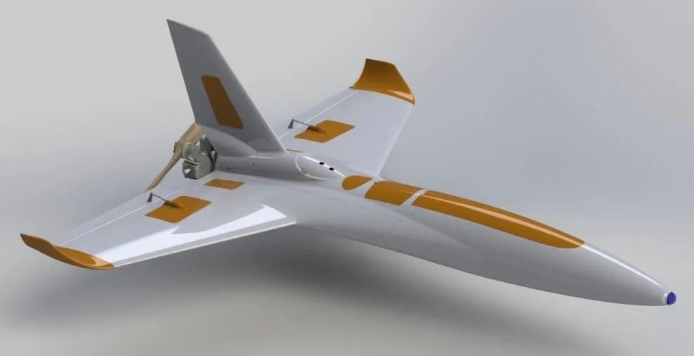 乌克兰展示固定翼自杀无人机采用无尾三角翼布局战斗部有点小