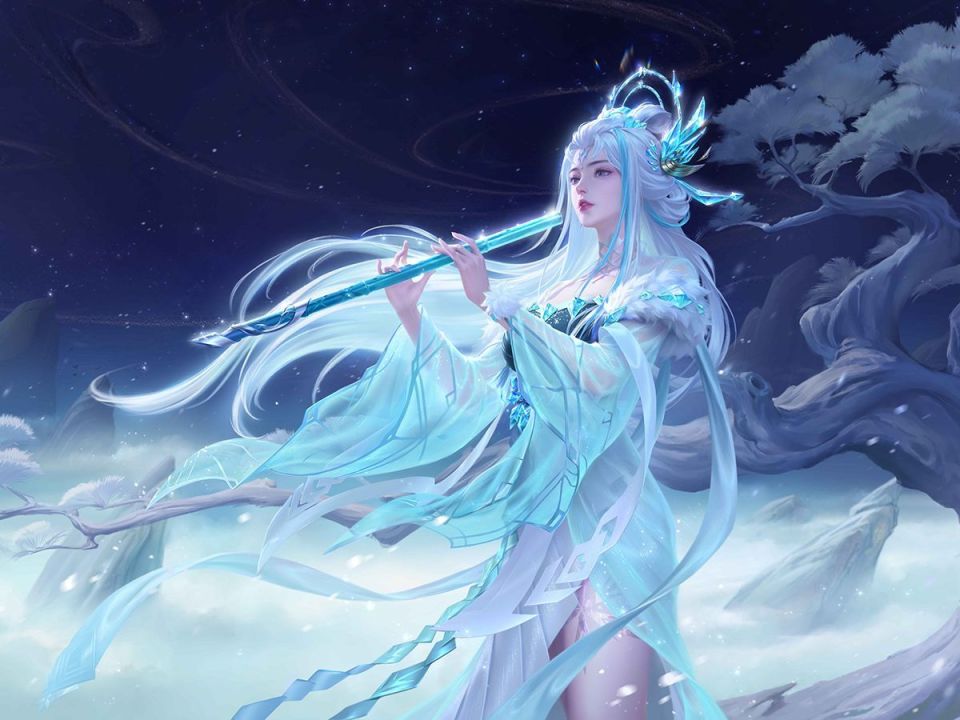 露娜世冠皮肤曝光,冰雪神女美若天仙,大招三种动作,华丽值拉满-腾讯