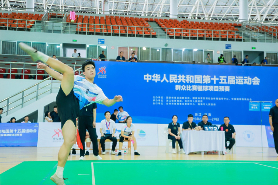 27支代表队共800余名运动员参赛，全运会毽球项目预赛在台州临海落幕