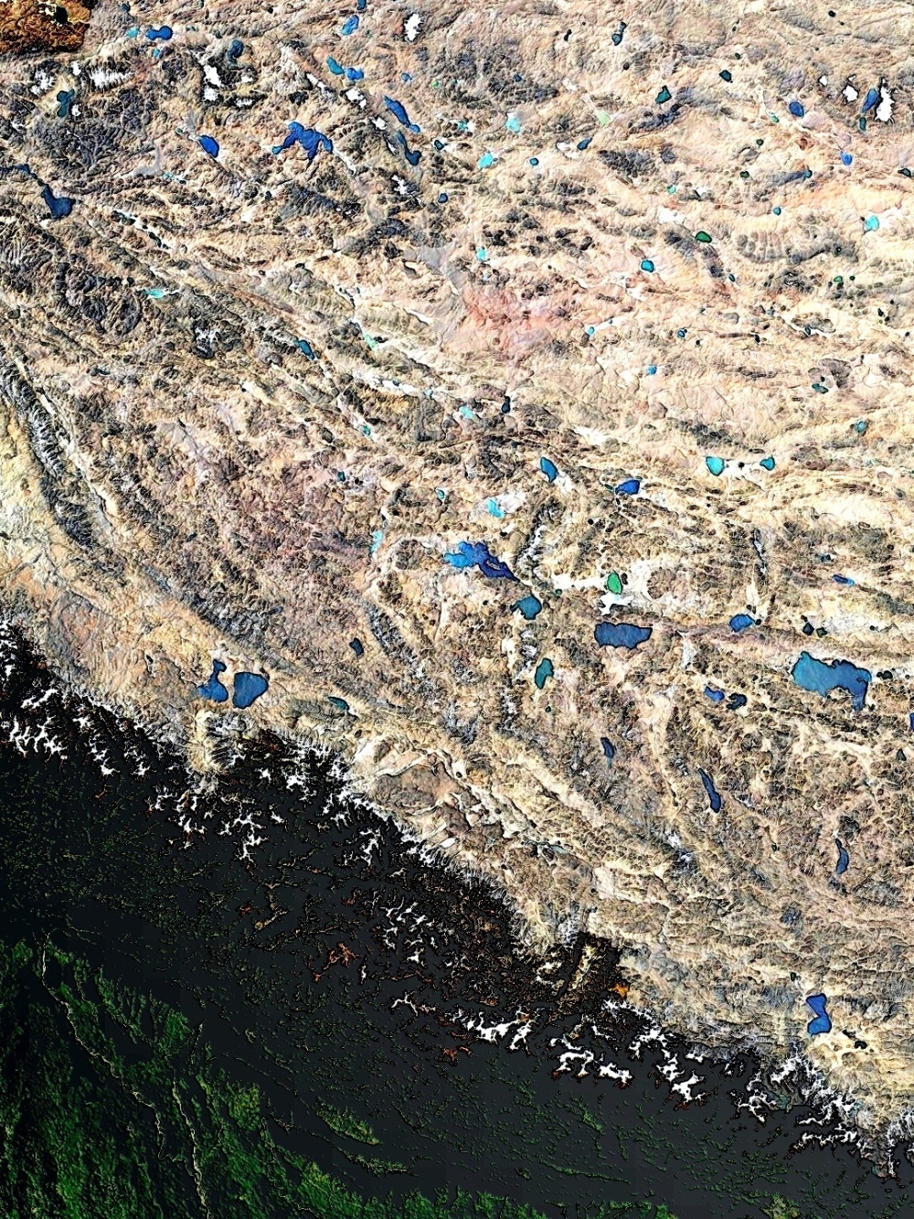 西藏主题卫星地形地图壁纸-腾讯新闻