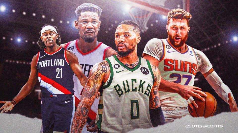 艾顿游戏中换上开拓者球衣!