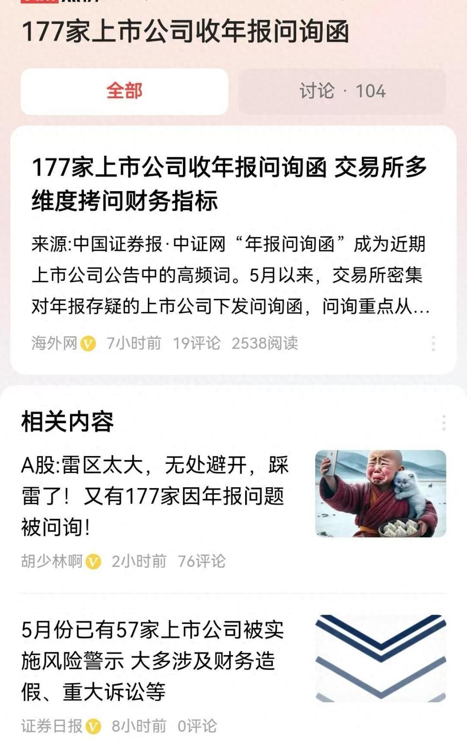 已有177家上市公司，收到交易所问询函，这是在提醒散户吗？-腾讯新闻