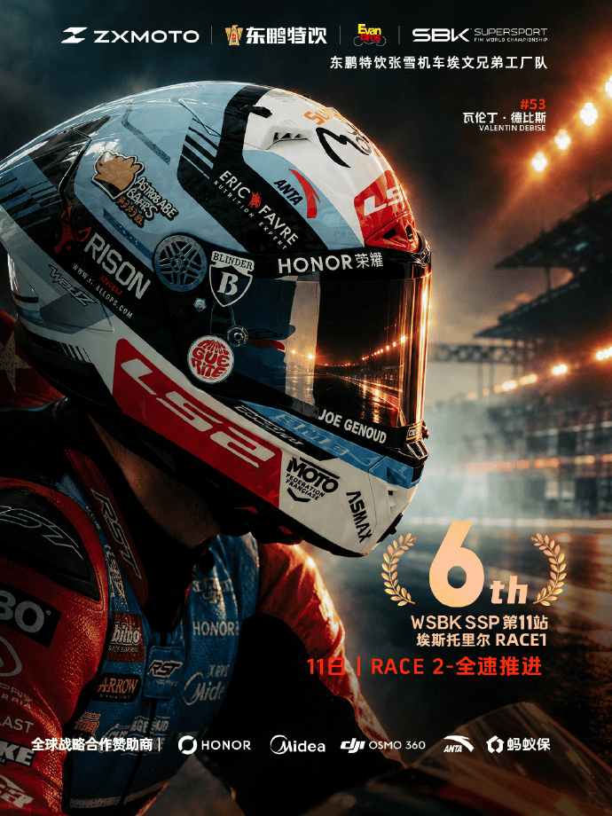 WSBK葡萄牙站第一回合：张雪机车德比斯第17位发车第6完赛_腾讯新闻