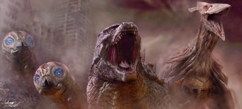 哥斯拉正是这么一头因为核辐射变异的远古巨型神兽,初始影片一上映便