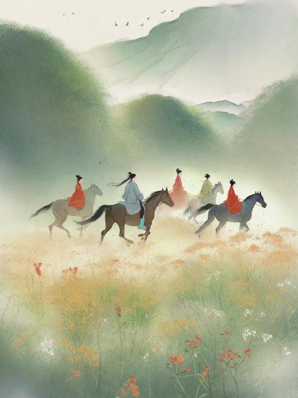 同云淡淡,微月昏昏.50句美景诗词,原来四言诗词也如此有诗意