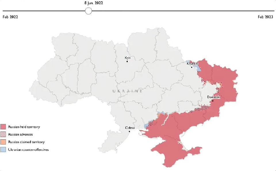 46萬平方公里,約佔烏克蘭總面積的14%(克里米亞半島沒有計算在內).