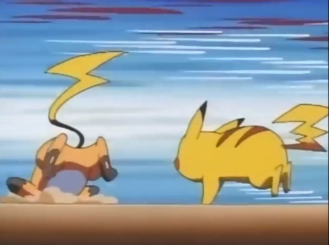 受到重伤的皮卡丘被小智送往精灵中心,乔伊小姐给了雷之石建议让