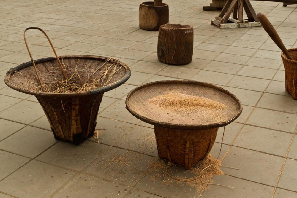 后来慢慢的盛粮食的容器改