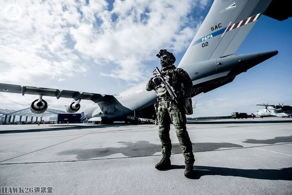 從照片中可以看出,該部隊與匈牙利空軍c-17