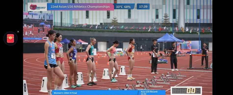 13秒38！17岁张可依U20亚锦赛100米栏夺冠！力压日本石原南菜取关键一胜_腾讯新闻