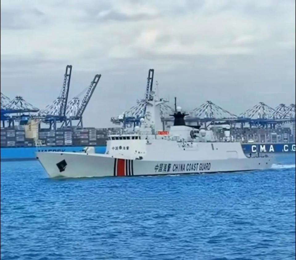 首艘054a型海警艦試航將全年巡邏釣魚島實力提高要進一步控制