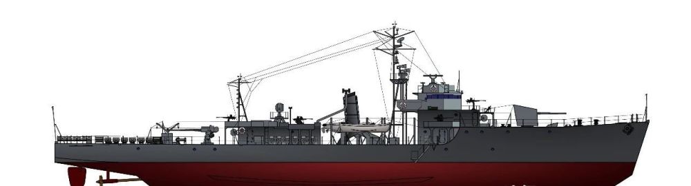 本廠長繪製的第194號海防艦側視圖本廠長繪製的接6號艦側視圖本廠長