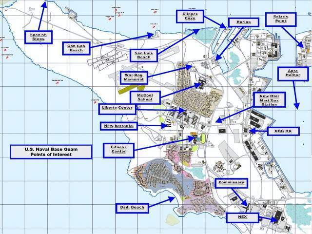 Naval Base Guam Map