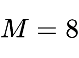 M=8
