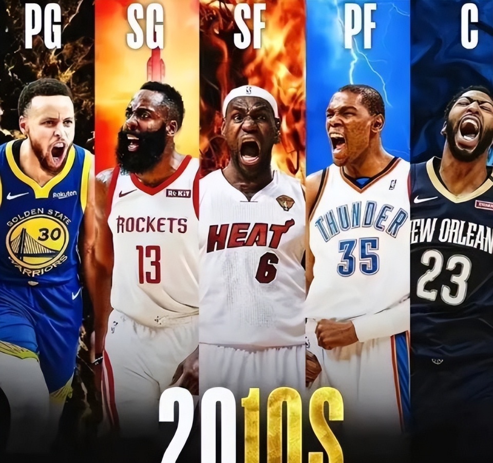 美媒评选nba四个时代的最强5人组,詹库杜和科鲨佛时代都不算最强