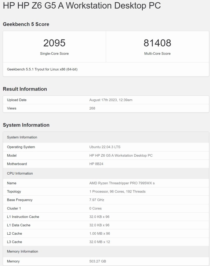 Threadripper PRO 7995WX跑分曝光 打破世界纪录_腾讯新闻