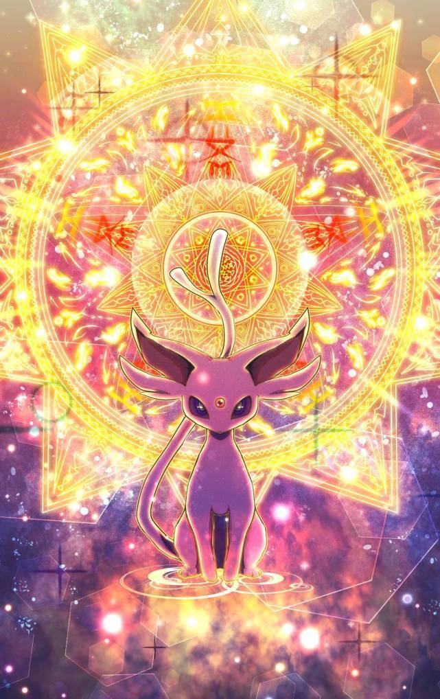 太阳伊布预知对手的行动时,分叉的尾巴前端就会微妙地摆动.