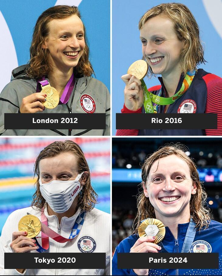 奥运女子800米自由泳决赛莱德基实现奥运四连冠 九金并列女子史上第一