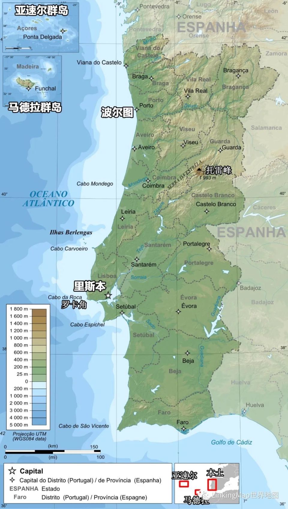 安达卢西亚山脉地形图图片