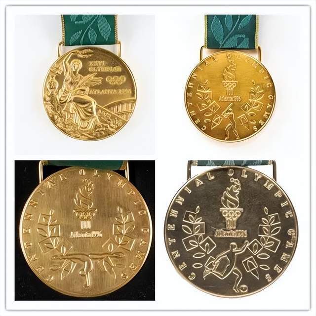 1992年西班牙巴塞罗那奥运会奖牌,正面依旧是传统胜利女神图案,不过