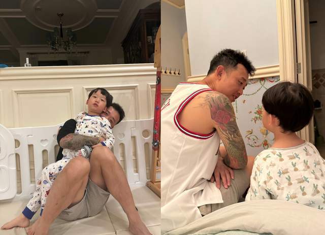 gai的儿子都这么大了,越长越像妈!