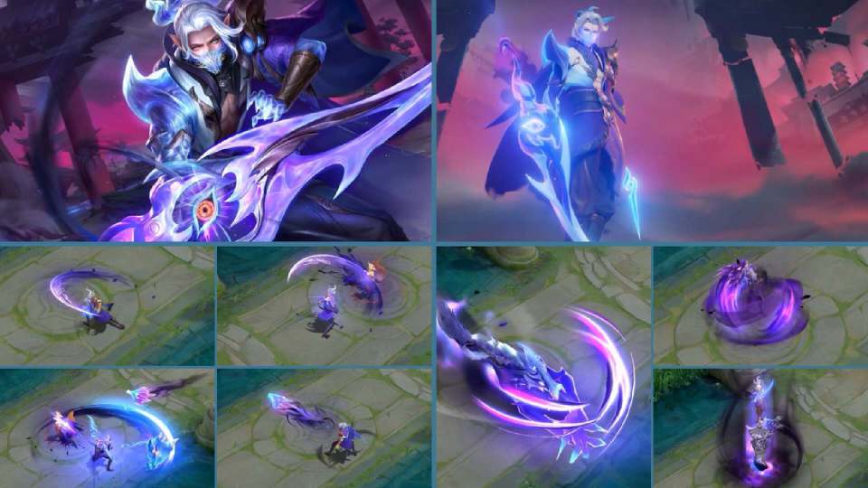 兰陵王新皮肤特效公布,第三只眼睛好帅,暗黑系风格,巨龙特效