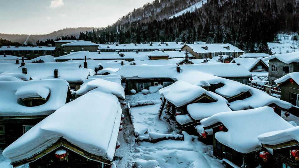 大雪实景图图片