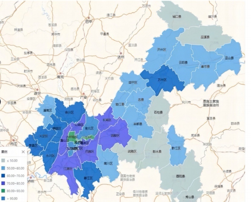 重慶2023年度區縣科技競爭力出爐渝北九龍坡江北排名前三