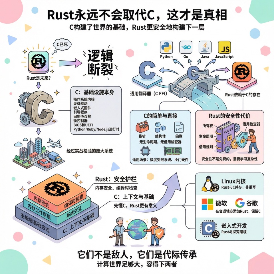 Rust永远不会取代C，这才是真相_腾讯新闻