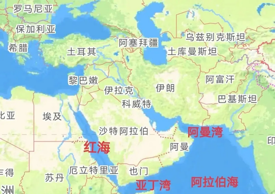 首先,我们先来看一下阿曼湾的地理位置,阿曼湾是位于阿拉伯半岛东北部