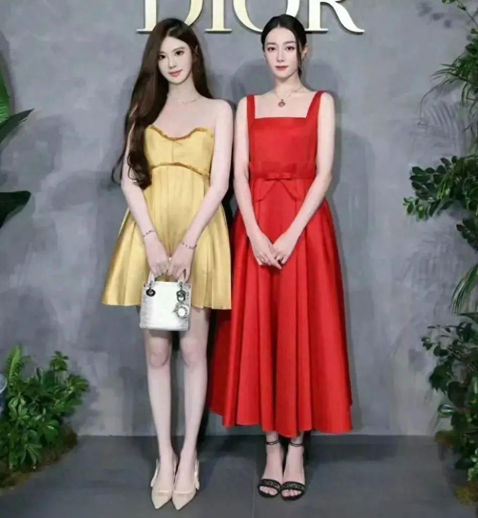 佘诗曼和女网红阿沁合照的时候,阿沁颜值不差而且很甜美,但整体来看
