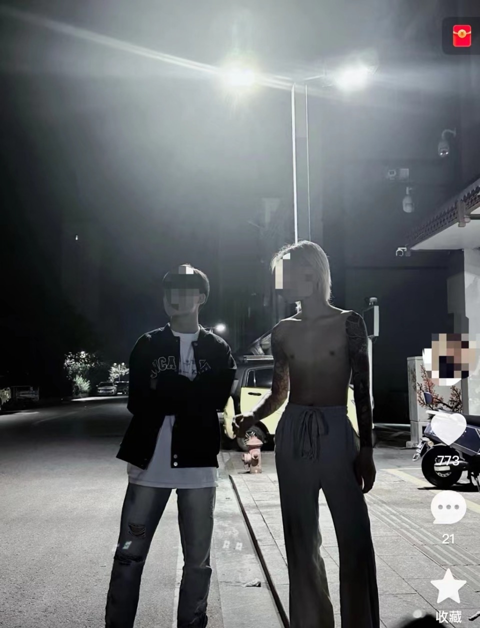 当地某个混混的快手作品.