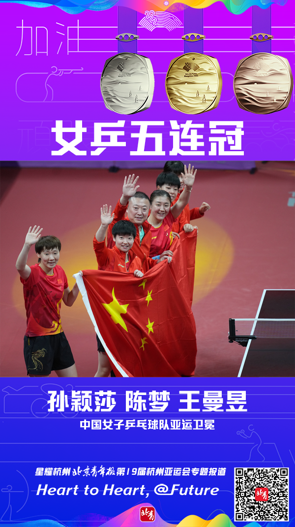 冠军海报|女乒五连冠