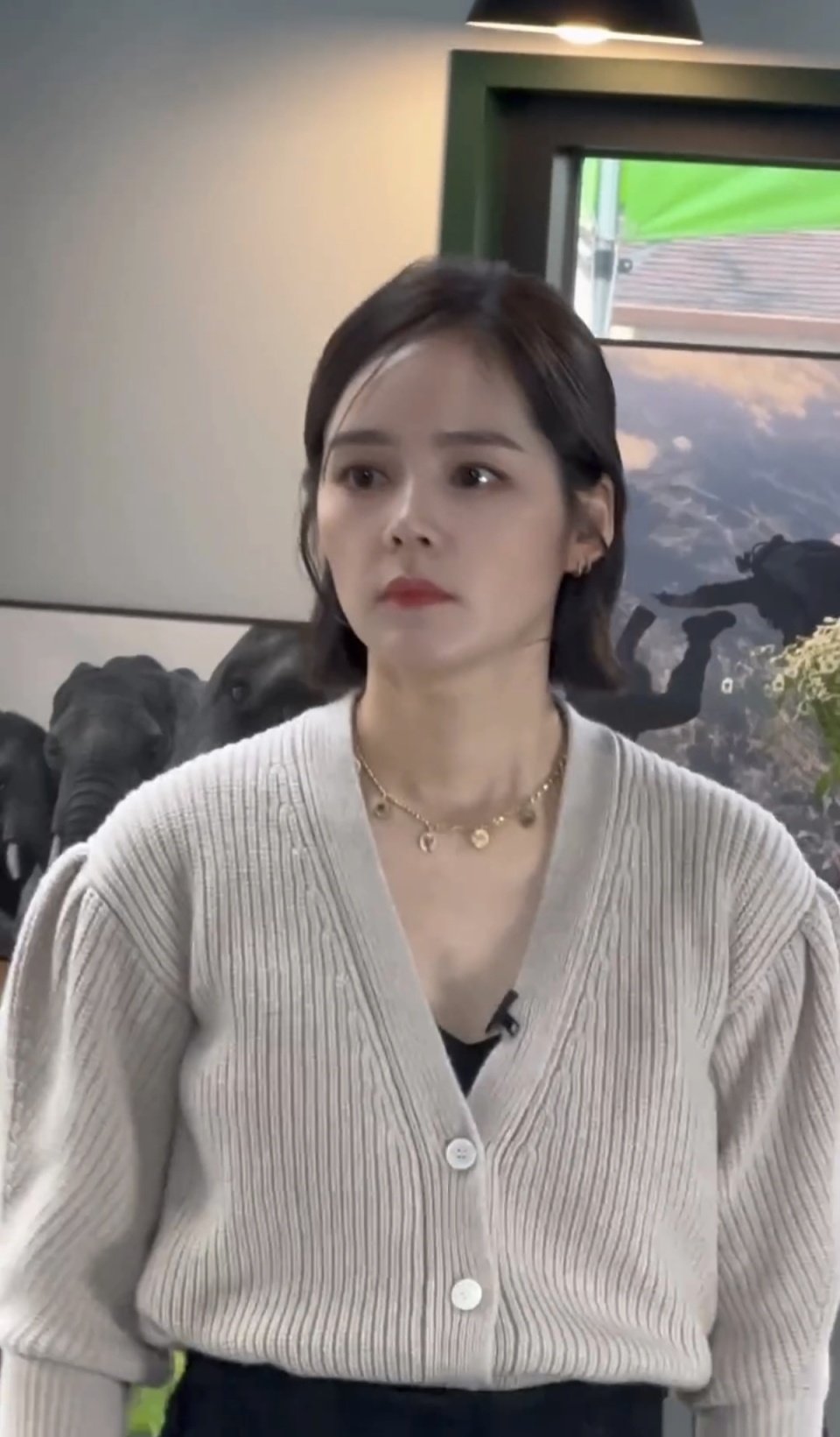 韩佳人短发搭配半髻,散发优雅魅力