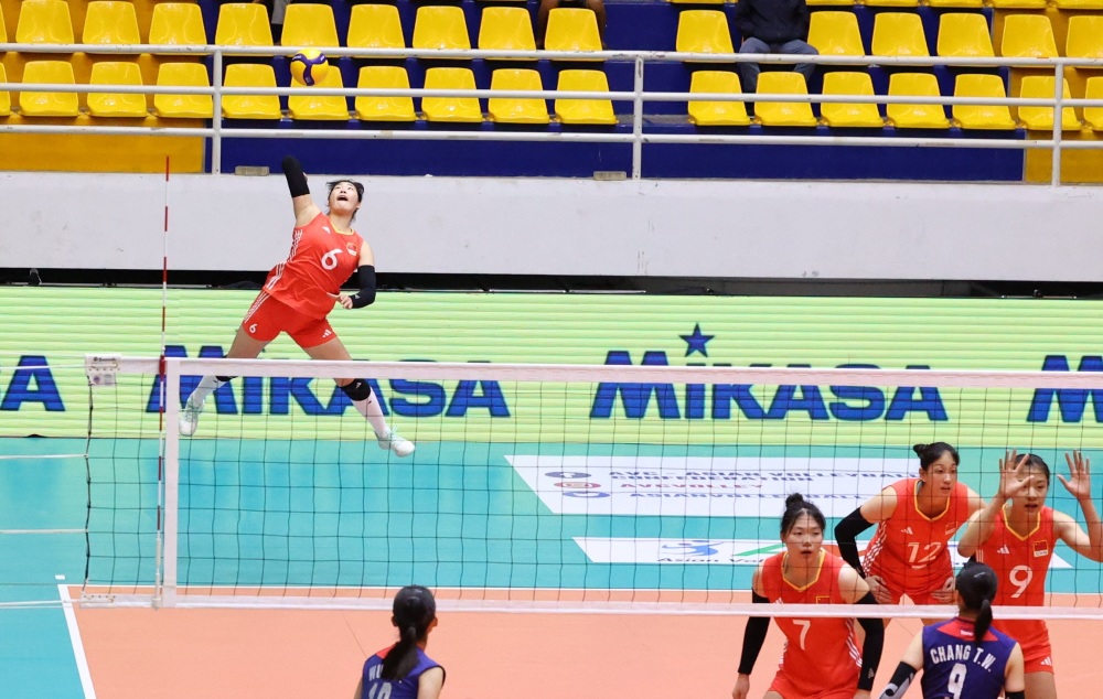 u18女排亚锦赛中国女排3:0中国台北杀进决赛,将与日本