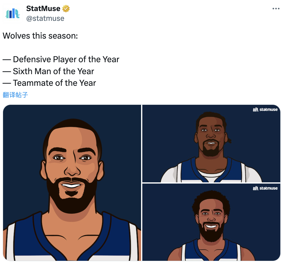 森林狼在本赛季有了质的飞跃,从上赛季的西部第八跃升至联盟战绩前四