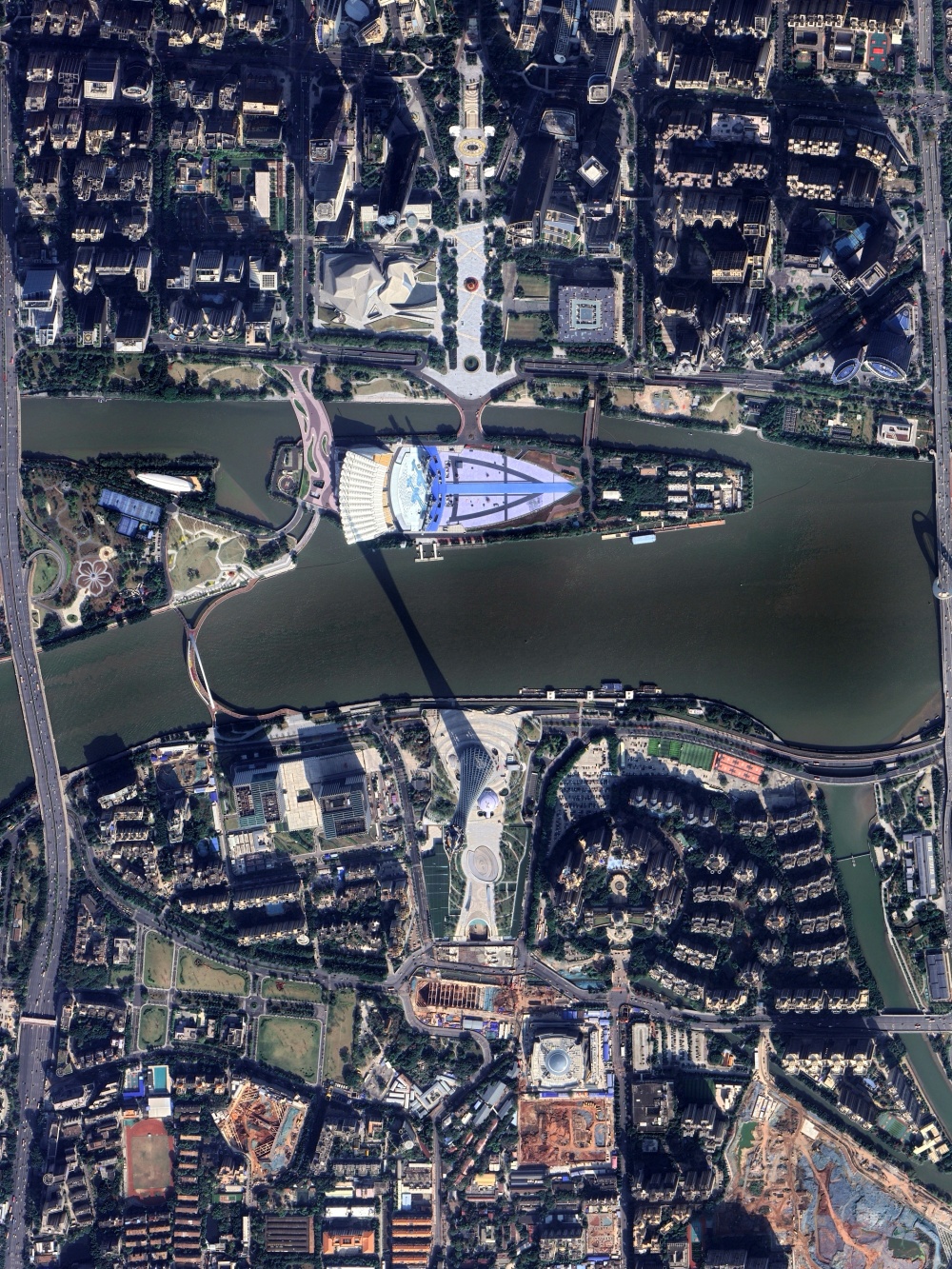 广州卫星图 中国人类发展指数第一