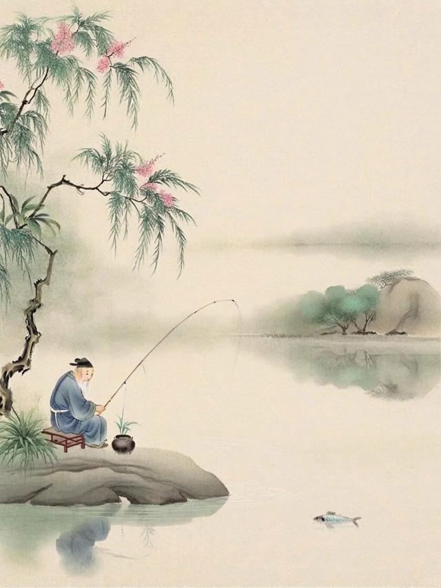 30句垂钓古诗词,休闲生活的治愈方式,随便哪一句都极度松弛舒适