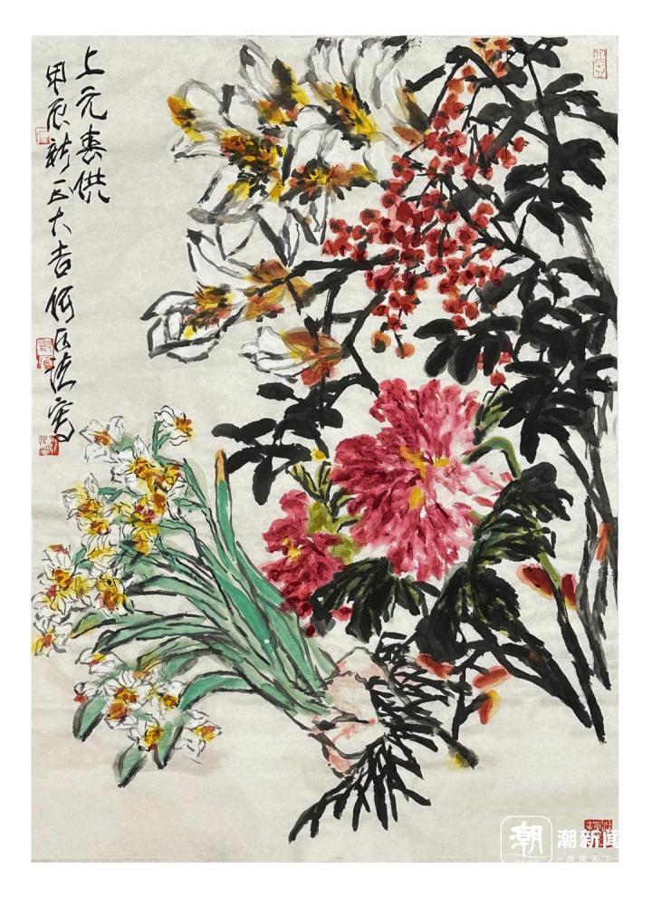 但何水法不止擅长花鸟,他诗书画印兼能,是一位非常全面的艺术家.