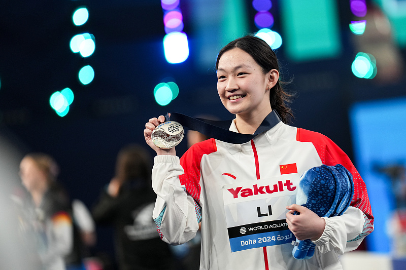 游泳世锦赛李冰洁女子400米自由泳为中国游泳队夺得第一块奖牌