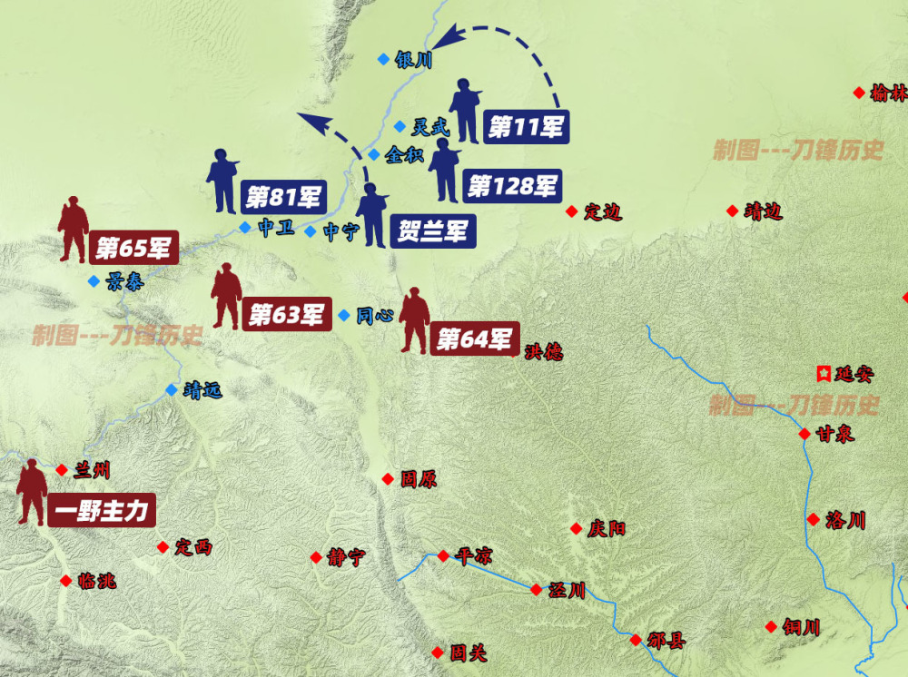 马敦静不会想到的是,在中卫驻防的第81军早已经在马鸿宾,马惇靖(马鸿