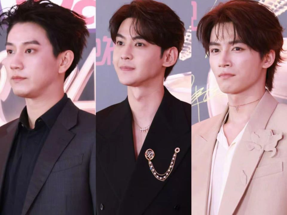 王子奇,唐晓天,王星越三人的状态好像不如吴磊,他们的打扮也很一般.