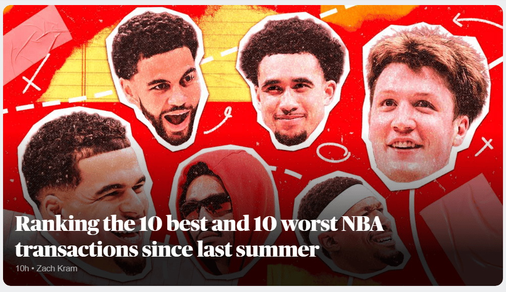 美媒評近一年10大最差操作：雄鹿裁利拉德居首 騎士快船火箭皆上榜