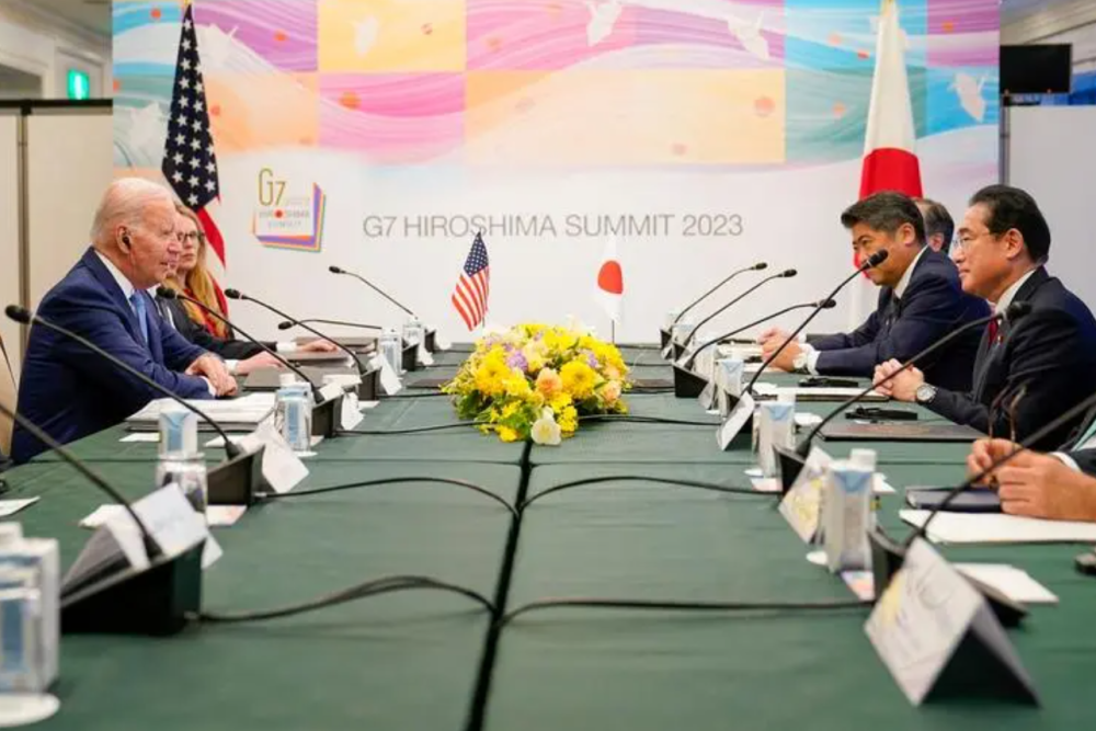 g7峰会广岛开幕拜登携核按钮手提箱抵达日本中国也没闲着